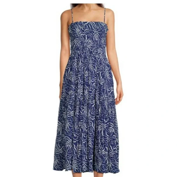 Joie | Dresses | Joie Blue And White Ruffled Tiered Sundress | Poshmark